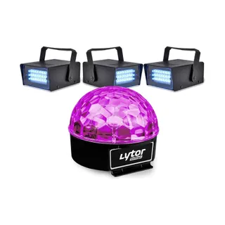 Jeu de lumières LYTOR Pack Soirée FIESTA SIXMAGIC + 3 LED STRO