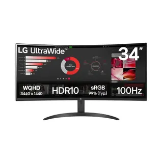 Ecran PC LG UltraWide 34WR50QK-B 34" incurvé VA WQHD 100 Hz HDR10