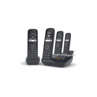 Téléphone sans fil GIGASET AS690A Quattro Noir