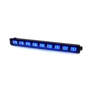 Jeu de lumières IBIZA Barre LED UV 9x1W reflet tissus blancs