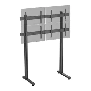 Pied TV KIMEX 4 écrans TV 45"-55", à poser, noir