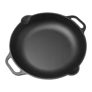 Poêle à paëlla VICTORIA COOKWARE 33cm, Convient pour le Feu, Barbecue