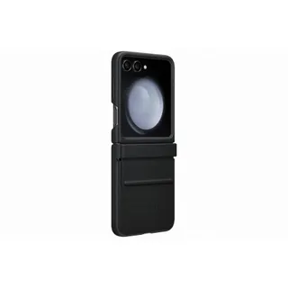 Coque SAMSUNG Z Flip 5 Simili Cuir design Noir