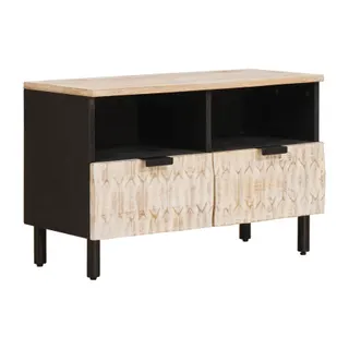 Meuble TV HELLOSHOP26 Meuble TV rectangulaire moderne avec tir