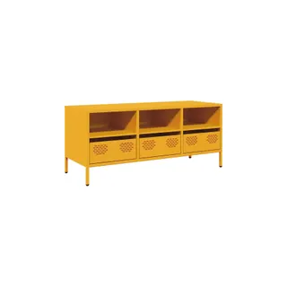 Meuble TV HELLOSHOP26 Meuble TV industriel avec tiroirs 101,5