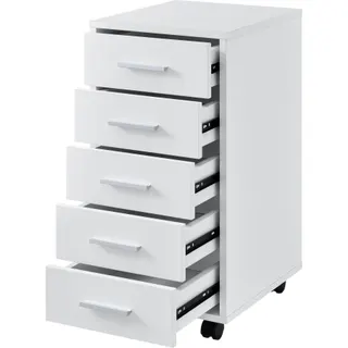 Armoire HELLOSHOP26 Caisson à roulettes mobile avec 5 tiroir