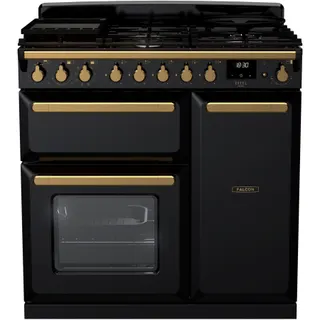 Piano de cuisson gaz FALCON ESTEL DELUXE TAB GAZ 90 CM NOIR BRILLANT