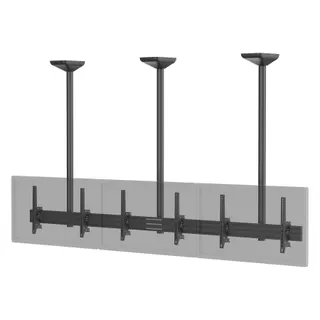 Support plafond TV KIMEX 3 TV 45''-50'' Hauteur 150 cm, noir