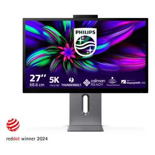 Ecran PC 5K PHILIPS Brillance 27E3U7903 27p IPS 5K HDR600 DCI P3 Thunderbolt4 RJ45 HDMI USB-C 96W KVM