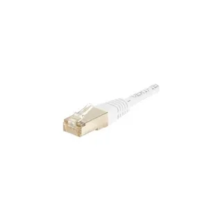 Câble Ethernet KOMELEC Câble RJ45 Cat6 CU blindé blanc 50 m