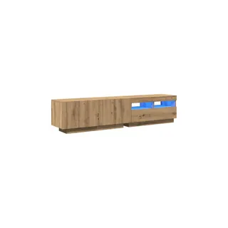 Meuble TV HELLOSHOP26 Meuble TV avec lumières LED design conte