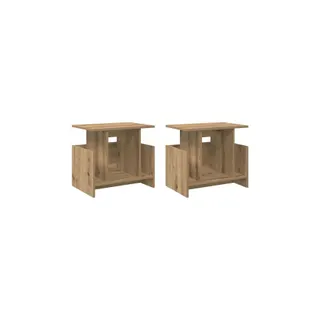Meuble TV HELLOSHOP26 Lot de 2 meubles TV rectangulaires moder