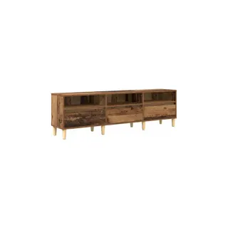 Meuble TV HELLOSHOP26 Meuble TV rectangulaire rustique étagère