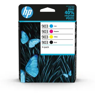 Cartouche d'encre HP Pack Multipack 903 Originales (Noir + 3 Couleurs) - T6M82AE