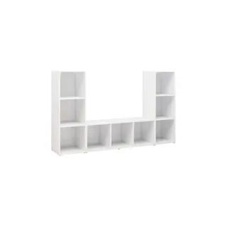 Meuble TV HELLOSHOP26 Lot de 3 meubles TV classiques modulable