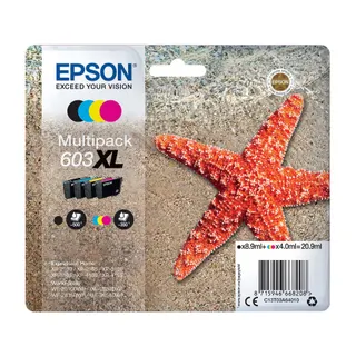 Cartouche d'encre EPSON Pack Multipack 4 Originales 603XL (Noir + 3 Couleurs) - C13T03A64010