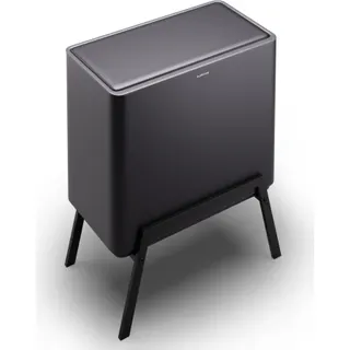 Poubelle de cuisine tri sélectif KLARSTEIN Yuma 40L bac à compost avec pieds Noir
