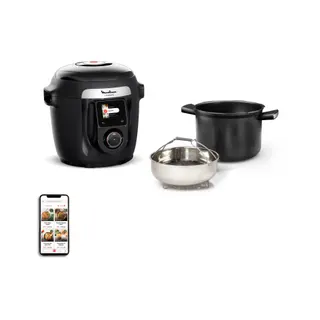 Cookeo MOULINEX CE952810 noir wifi 6 L, 9 modes de cuisson, 150 recettes