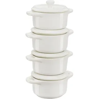Cocotte ZWILLING Set 4  s Rondes, Blanc ivoire, Céramique