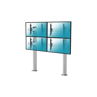 Pied TV KIMEX sol pour 4 écrans TV 45"-55", à visser