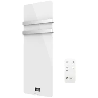 Sèche serviette SANNOVER en Verre mural Omiros 850 W Blanc