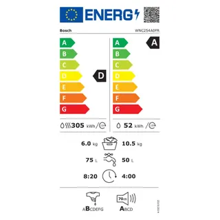 Lave linge séchant hublot BOSCH WNC254A0FR