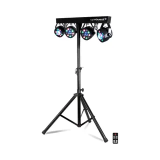 Jeu de lumières LYTEQUEST Portique+4 PAR/UV/FRIZTAL-2sacoches+Tél