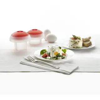 Moule à cake LEKUE Kit 2 cuit-oeufs OVO cubique+cylindrique