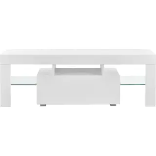 Meuble TV HELLOSHOP26 Meuble TV avec éclairage LED multicolore