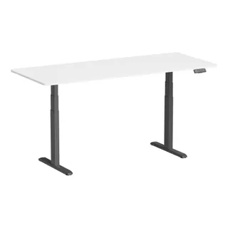 Bureau ergonomique KIMEX Plateau blanc 180x75cm Bords ronds