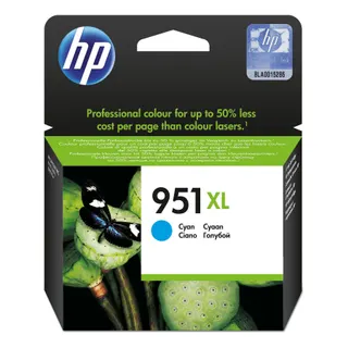 Cartouche d'encre HP Originale 951 XL Cyan Haute Capacité - CN046AE