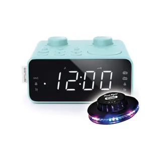 Radio réveil BM SONIC ALARME  M-17-CB coloris bleu - Double al