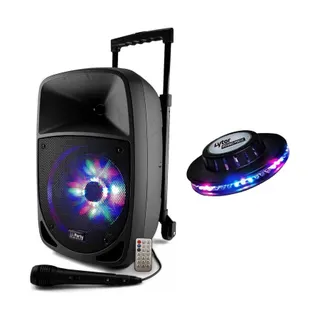 Pack sono PARTY LIGHT&SOUND Enceinte PARTY-8LED sur batterie 8" à LE