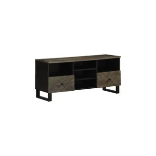 Meuble TV HELLOSHOP26 Meuble TV noir avec grand espace de rang