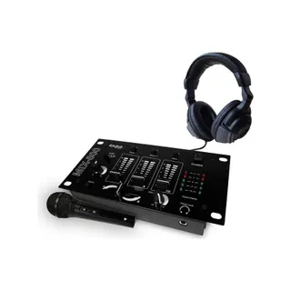 Table de mixage IBIZA MIX800 + Casque DJ + Micro