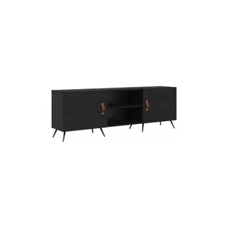 Meuble TV HELLOSHOP26 Meuble TV rectangulaire moderne avec 2 p