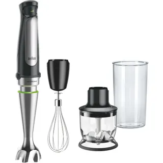 Mixeur BRAUN MQ7026X MultiQuick 7 gris et noir 2 accessoires