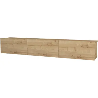 Meuble TV HELLOSHOP26 Meuble TV 180 x 31 x 29,5 cm effet chêne