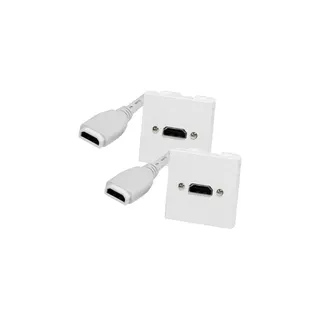KOMELEC Prise murale HDMI câble coudé de 0.10m