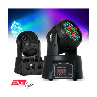 Jeu de lumières PUR LIGHT Jeu lumière type Lyre LED 18x3W+fixation