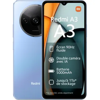 Smartphone XIAOMI Redmi A3 Bleu 128Go
