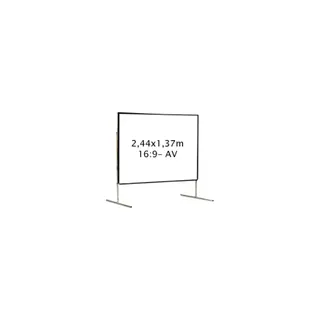 Ecran de projection KIMEX valise 2,44 x 1,37 m, 16:9- Toile Avant