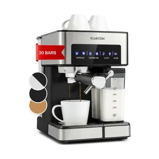 Machine à expresso KLARSTEIN Arabica Comfort 1350W 20 Bar 1,8l Inox