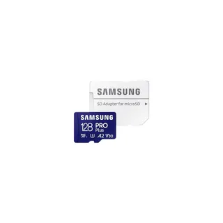 Carte Micro SD SAMSUNG 128 Go Pro Plus avec adaptateur SD
