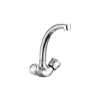 Robinet AVIZAR Double Commande Chromé Bec Haut Courbé