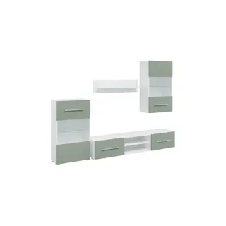 Meuble TV HELLOSHOP26 Lot de 5 meubles TV modernes avec éclair