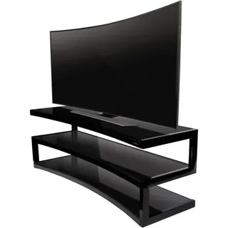 Meuble TV NORSTONE Esse Curve noir laqué/noir 32-60 P