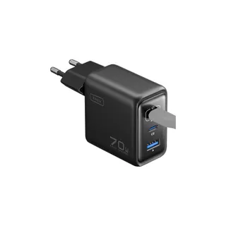 Chargeur INIU 70W pliable Leopard 2 USB-C + USB-A Noir