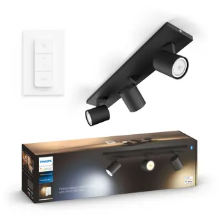 Luminaire PHILIPS HUE White Ambiance RUNNER x3 Noir+tlc