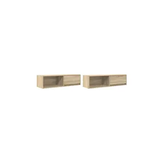 Meuble TV HELLOSHOP26 Lot de 2 meubles TV muraux design modern